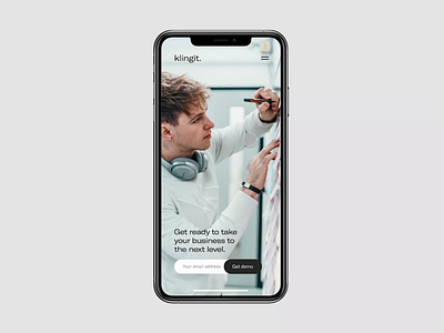 Klingit Design app bartek bartekburda burda design graphic design mobile mockup page phone product product design site ui uiux ux uxui web web design website