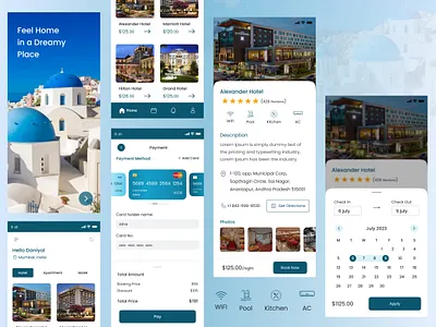 Hotel Booking Mobile App - UI/UX Design app design hotel booking app mobile app design travel app uiux design ux design