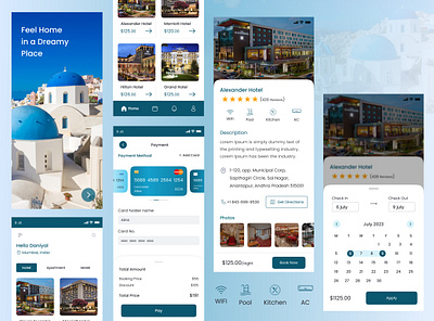 Hotel Booking Mobile App - UI/UX Design app design hotel booking app mobile app design travel app uiux design ux design