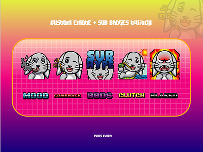 Crazy rabbit custom emote & sub badge twitch for client agust apple beach bleach crazy crazyrabbit customtwitch designer enjoy hire independentday india logofeedback lol prodesigner projectcreative smoke smokingarea stremertwitch usa