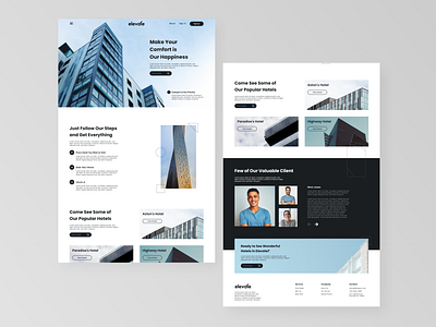 Elevate Hotels clean color colorful concept dashboard design design web design website elevate graphic design hotel inspiration landing page style task ui ui design update website work