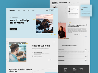 Travelo - Online travel help travel travel help trips ui ux website website design