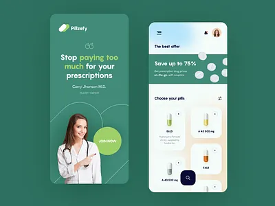 Pilzefy Mobile application design interface startup ui ux