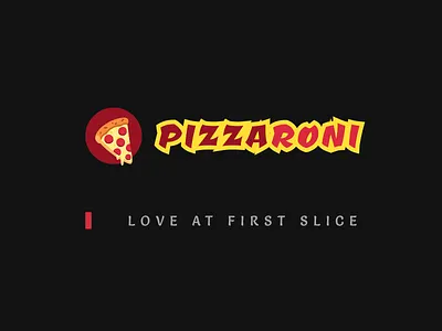 Pizzaroni | Restaurant Logo | branding design flat illustration logo minimal