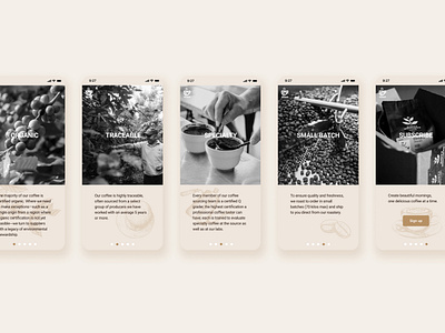 DailyUI♯023 - Onboarding app coffee coffeeshop graphic design roaster shop story ui uidesign