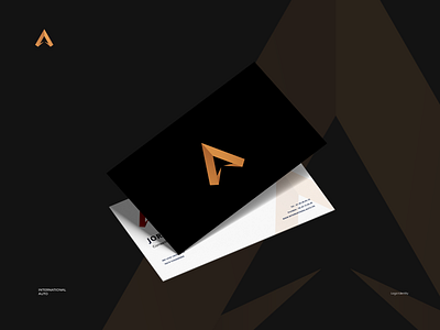 International Auto Branding brand identity branding business card graphic design icon logo logotype minimalist logo mockup