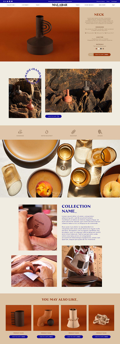 MALABAR - Landing Page Ceramics