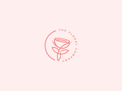 The Floral Company animation brand branding design emblem logo creative round floral logo flower logo garden logo illustration logo logo design modern motion graphics nature logo plant logo rose logo spring logo typography ui wedding logo