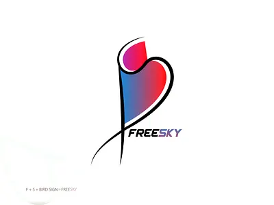 FREESKY MODERN LOGO app app logo art branding f letter logo freesky modern logo graphic design icon icon logo illustration logo logo design logos minimal minimal logo modern modern logo s letter logo vector vector logo