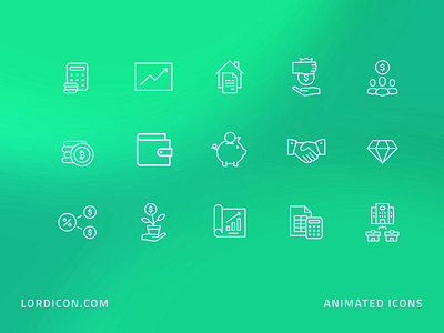 Investment Icon Group animation design icon