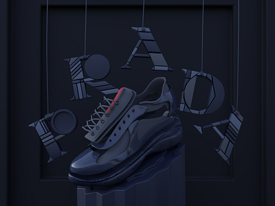 "MARIONETTE" · Prada Shoe 3D Concept 3d 3d art 3d illustration 3d web illustration 3d webdesign animation app branding design free graphic design illustration interface logo motion graphics sneakers ui ux web illustration website