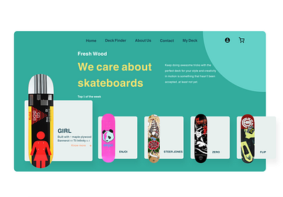 Sk8 Deck Carousel branding design graphic design illustration logo typography ui ux vector web