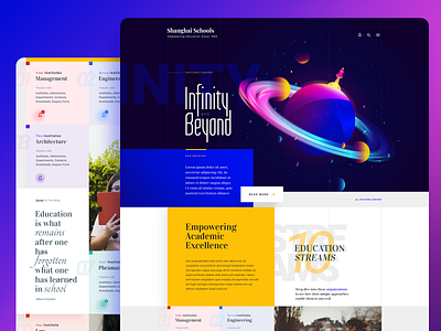 Portfolio Archives : School Magazine Landing Page branding design grid homepage landing page layout minimal template ui uidesign web webpage