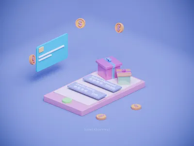 Ecommerce 3D illustration for website 3d art 3d icon 3d illustration 3d modeling branding design ecommerce ecommerce website illustration ui