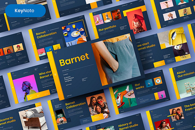 Barnet Multipurpose Template clean colorful company corporate design google slides keynote modern multipurpose photography pitch deck portfolio presentation presentation template studio template unique web design web development website