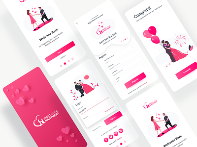 Matrimony App Login UI Concept hymen login marriage matrimony register registration signin signup signupnow ui uiux ux web webdesign wedding wedding day wedlock