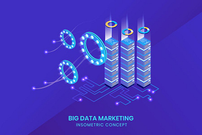 Big Data Isometric Concept 3d animation 3d art 3d character 3d illustration agency app concept creative design development illustration isometric landing landing page logo page pages web design web development website