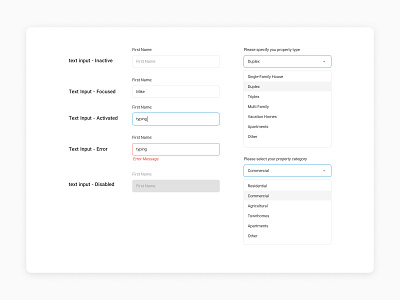 Text Field Components ui uidesign