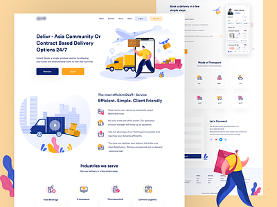 Delivr Home Page branding colorful design gradient graphic design homepage illustration landing page minimal typography ui design ui designer uiux ux design ux designer vector web website website design