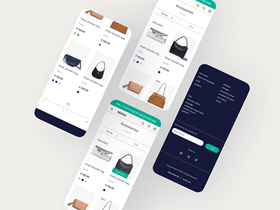 Mash E-commerce Concept I colourful desktop ecommerce filter mobile pagination playful products shopping ui ux wireframes