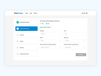 ProVendee ui userinterface web design