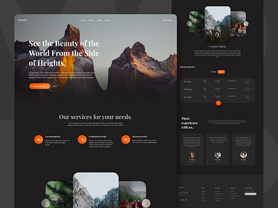 Mountain Tour branding clean design ui web