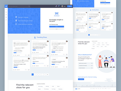 Slicehood - Social Network Website Design art blue design illustration modern social social network technology ui ux web web design