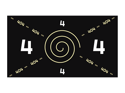 404 Page Spiral 404 404page clean clean ui dailyui dark design illustration page spiral ui uiux website