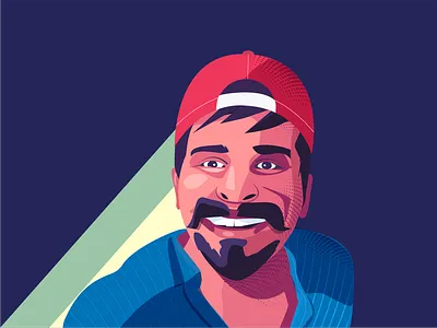 moi même face illustration minimal portrait yourself