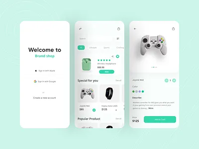 E-Commerce Mobile App app design brand shop design e commerce app e commerce mobile app ios app mobile app ui ux