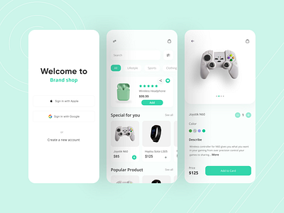 E-Commerce Mobile App app design brand shop design e commerce app e commerce mobile app ios app mobile app ui ux