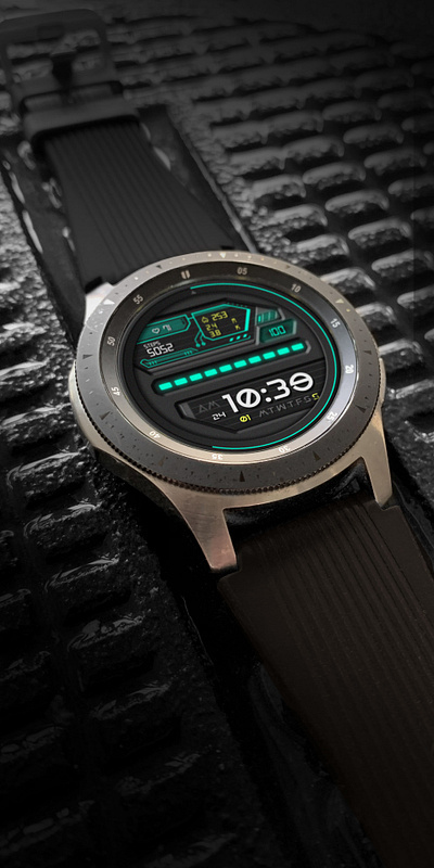 Cyberpunk_Militech facer smartwatch ui watch