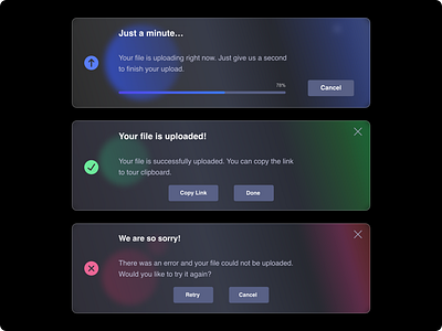 Notification Popup appicon apple branding cancelnotification design designs freelance illustration iphone logo logodesign mobileui mobileux popup popupdesignideas remote job ui uploadingnotification uploadnotification ux