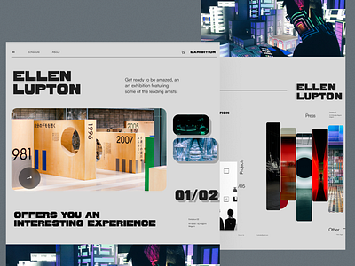 Exhibition Website Design branding design graphic design typography ui ux