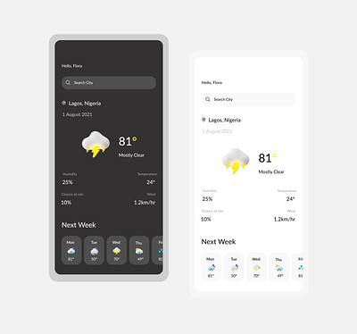 Weather App app design ui weather app