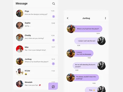 Messenger App app design messenger app ui
