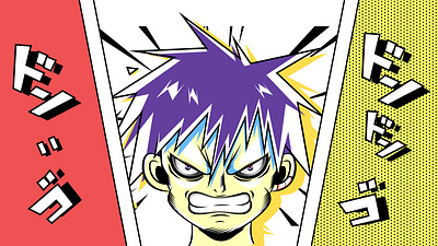 Anime GOGOGOGO anime branding character comic art design graphic design illustration love is unbreakable vector web