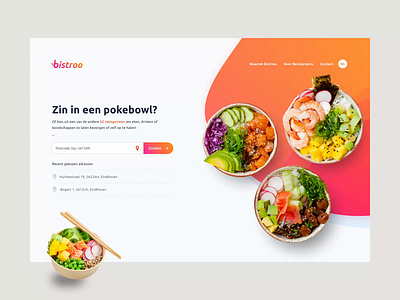 Bistroo — Food order as it should be design food ui ux website