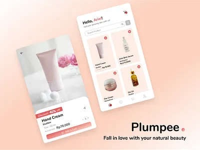 Beauty E-commerce ecommerce mobile skincare ui