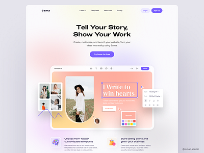 Sama design gradient layout ui uidesign webdesign