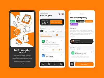 Survey App app mobile ui