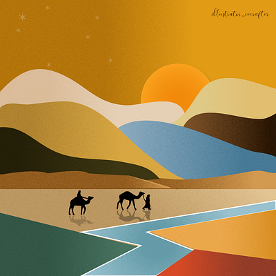 A look into the desert animation artgallery artwork beautiful desert design destinations digitalart digitalsketch explore framework illustration illustrator sketchbook travels