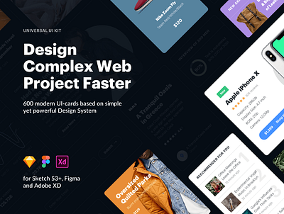 Universal UI Kit adobe xd clean ecommerce experience figma homepage interface kit landing landing page minimal shop ui ui design uiux ux web web design website