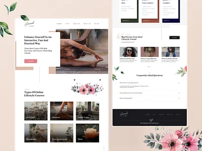 Blog & Lifestyle Landing Page blog branding graphic design landing page ui