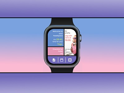 Headspace app for Apple watch app applewatch dailydesign design headspace headspaceapp pastel planner plannerapp quickdesign ui watch watchui