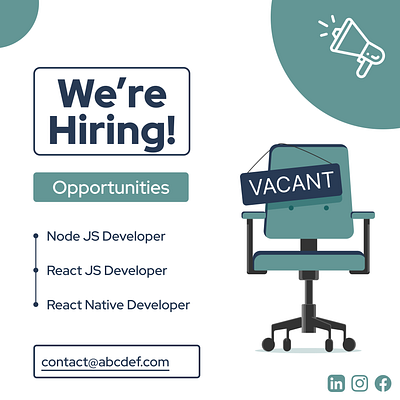 Hiring Post behance bold typography branding digital marketing dribble facebook post graphic design hiring post instagram post job hiring job post linkedin post opprtunities post promotion design social media social media post ui design ux design