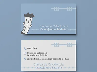 Dr. Saldaña brand business business cards clean dental logo minimal vector