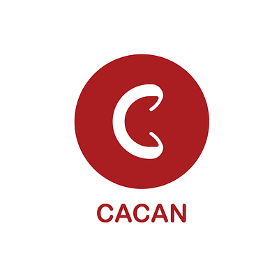 Cacan app branding design flat logo minimal typography vector