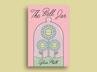 "The Bell Jar" Cover 50s 60s book book cover cover design creative design graphic design illustration illustrator mid century redesign retro type design typography vintage