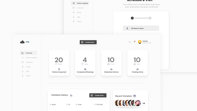 Visitor Management System dashboard design ui visual design